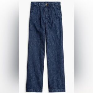 J. Crew Pleated Denim Trousers